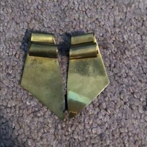 Large hand made copper earrings